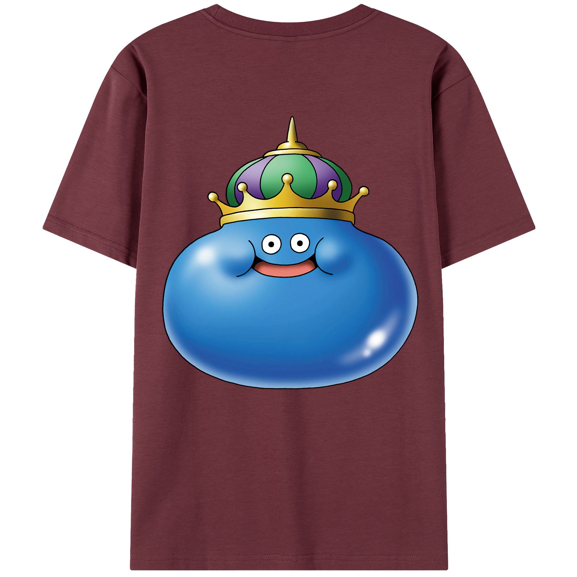 （画像用） ドラゴンクエスト Doragon Kuesuto Dragon Quest 綿100％半袖Tシャツ（背面プリント）